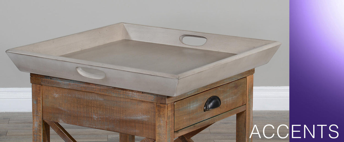 Westwood Taupe Ottoman Tray