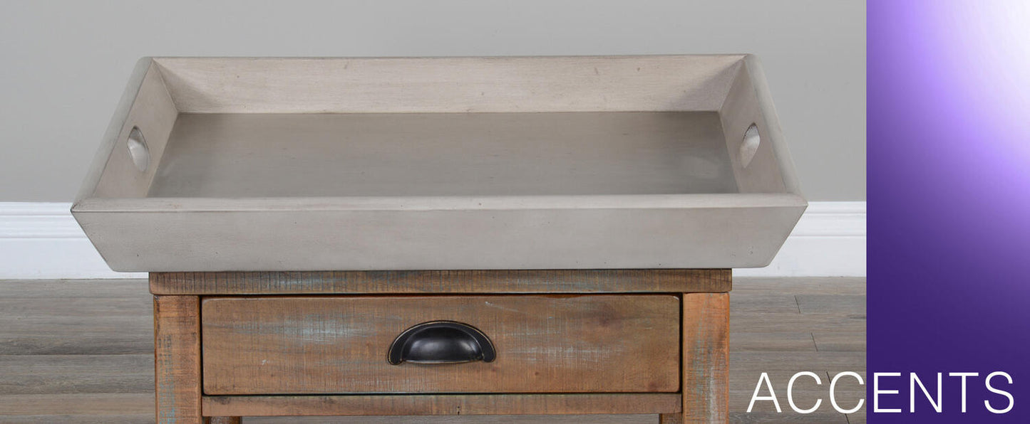 Westwood Taupe Ottoman Tray