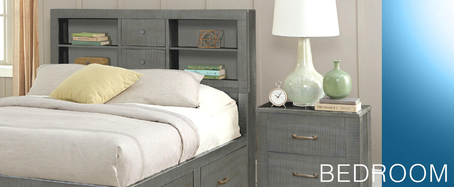 Ranch House Full Captains Bookcase Storage Bed