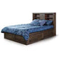 Ranch House Queen Captains Bookcase Storage Bed