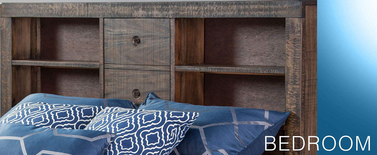 Ranch House Queen Captains Bookcase Storage Bed