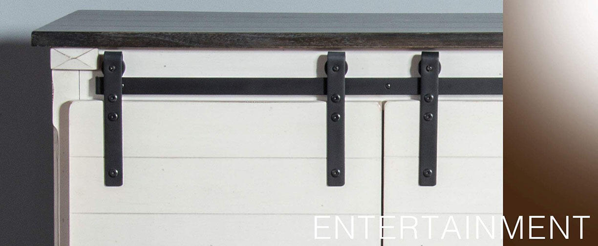 65" TV Console w/ Barn Door