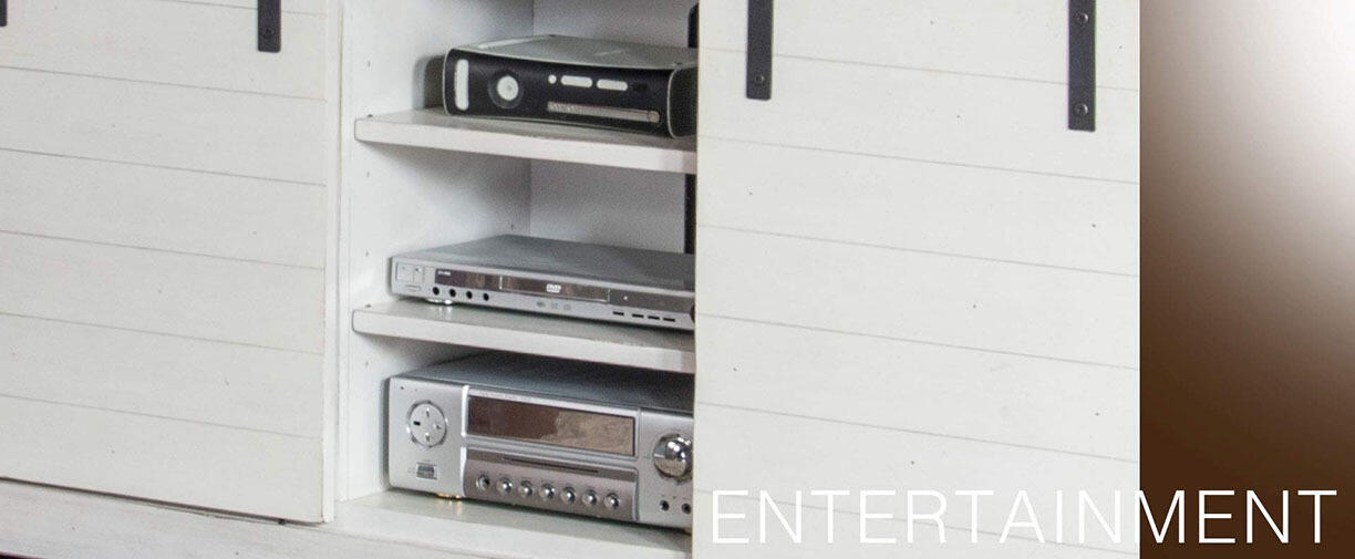 65" TV Console w/ Barn Door