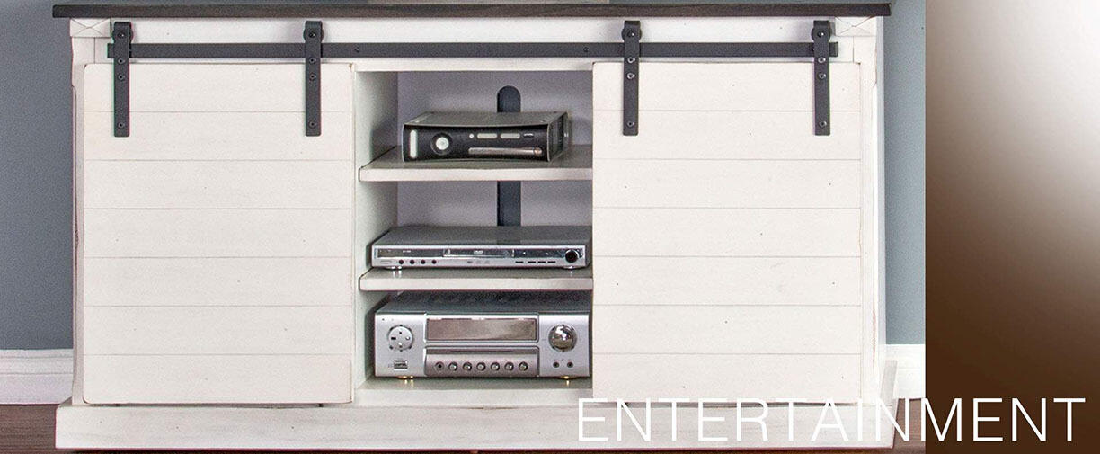 65" TV Console w/ Barn Door