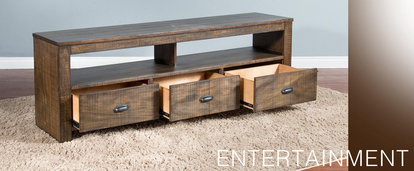 Homestead 74" TV Console w/ 3 Drawers