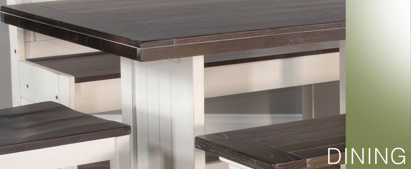 Carriage House Counter Side Bench, Wood Seat