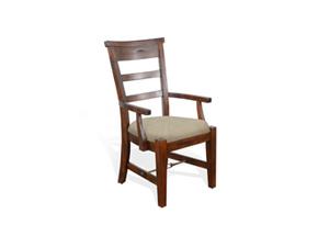 Tuscany Ladderback Arm Chair w/ Cushion Seat