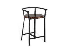 24"H Barstool, Wood Seat
