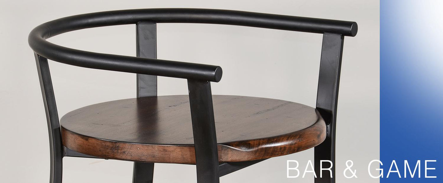 24"H Barstool, Wood Seat