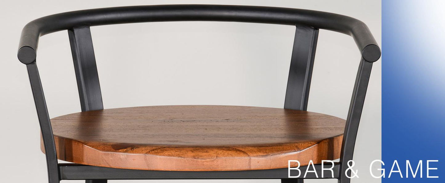 30"H Barstool, Wood Seat