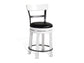 24"H Barstool w/ Back & Swivel