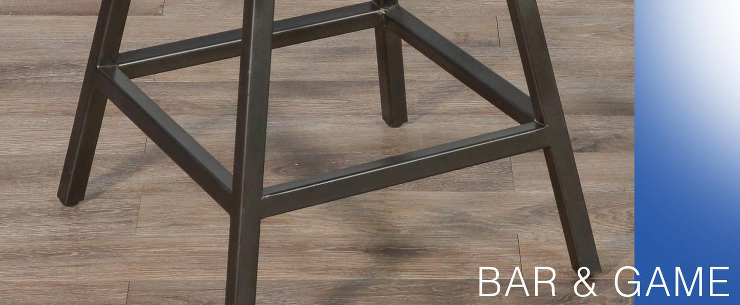 24"H Stool, Wood Seat