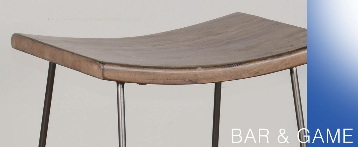 24"H Stool, Wood Seat