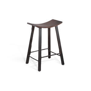 24"H Stool, Wood Seat