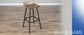 30"H Stool, Wood Seat