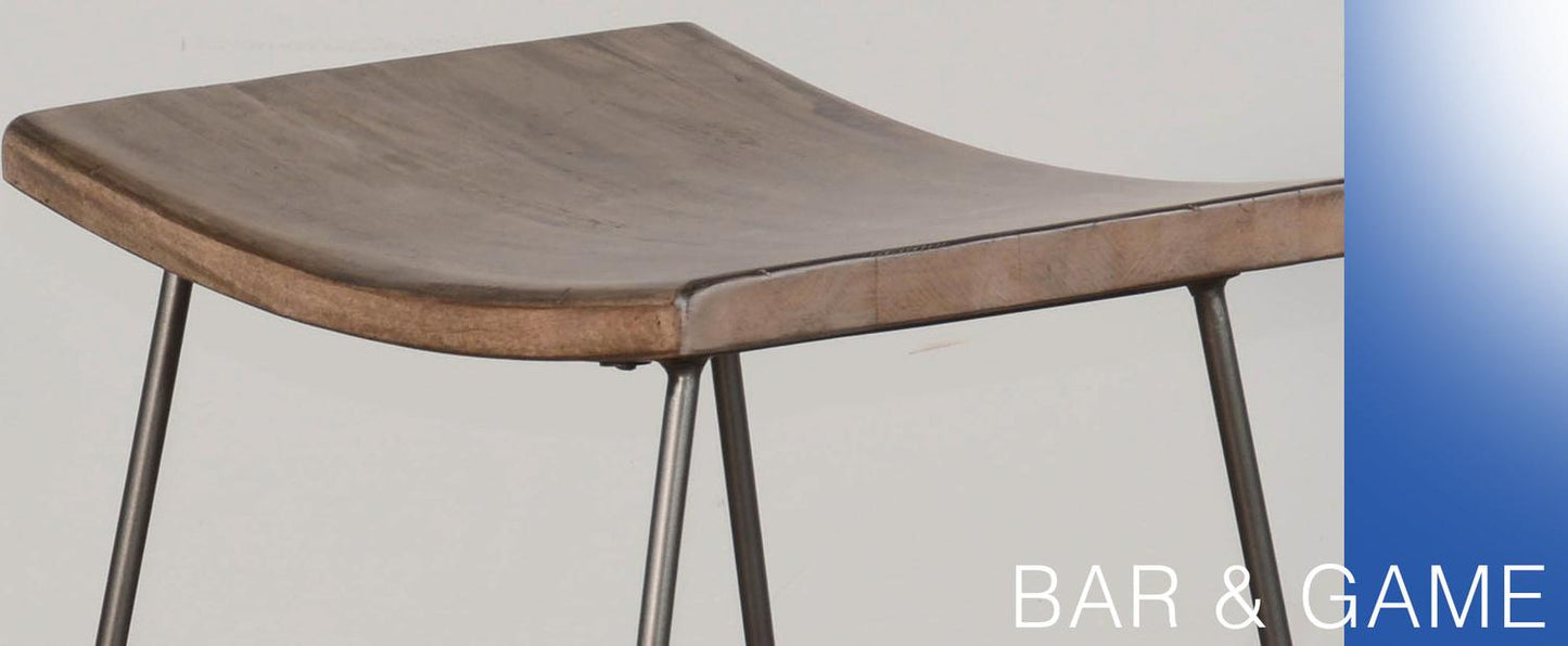 24"H Stool, Wood Seat