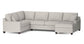 Carolina Thin Track Arm U-Shaped Sectional