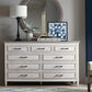 Bella 9 Drawer Wood Top Dresser