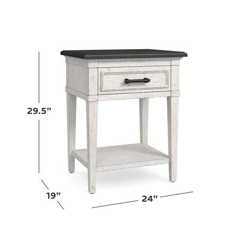 Bella Stone Top Bedside Table
