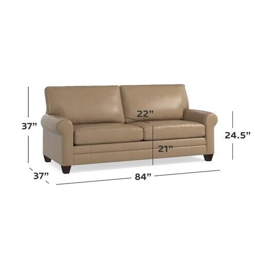 Carolina Leather Sock Arm Sofa