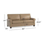 Carolina Leather Sock Arm Sofa