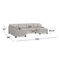 Carolina Thin Track Arm U-Shaped Sectional