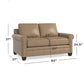 Carolina Leather Panel Arm Loveseat