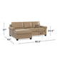 Carolina Leather Panel Arm L Chaise Sectional