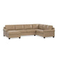 Carolina Leather Panel Arm U-Shaped Sectional