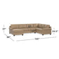 Carolina Leather Panel Arm U-Shaped Sectional