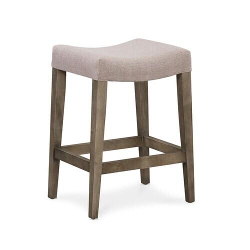 Vail Maple Fabric Saddle Stool