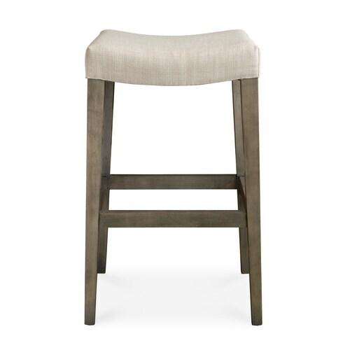 Vail Maple Fabric Bar Saddle Stool
