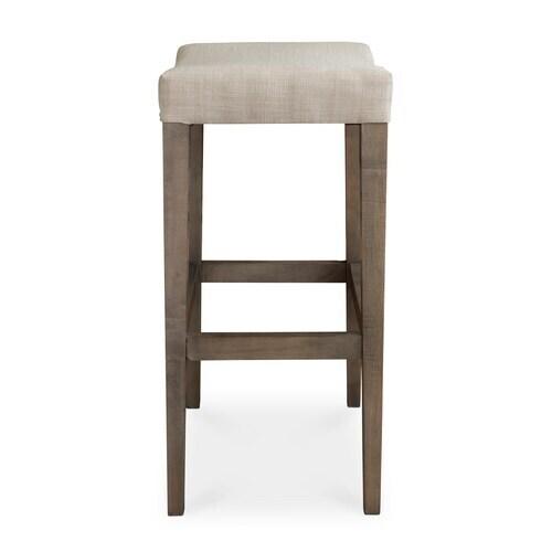 Vail Maple Fabric Bar Saddle Stool