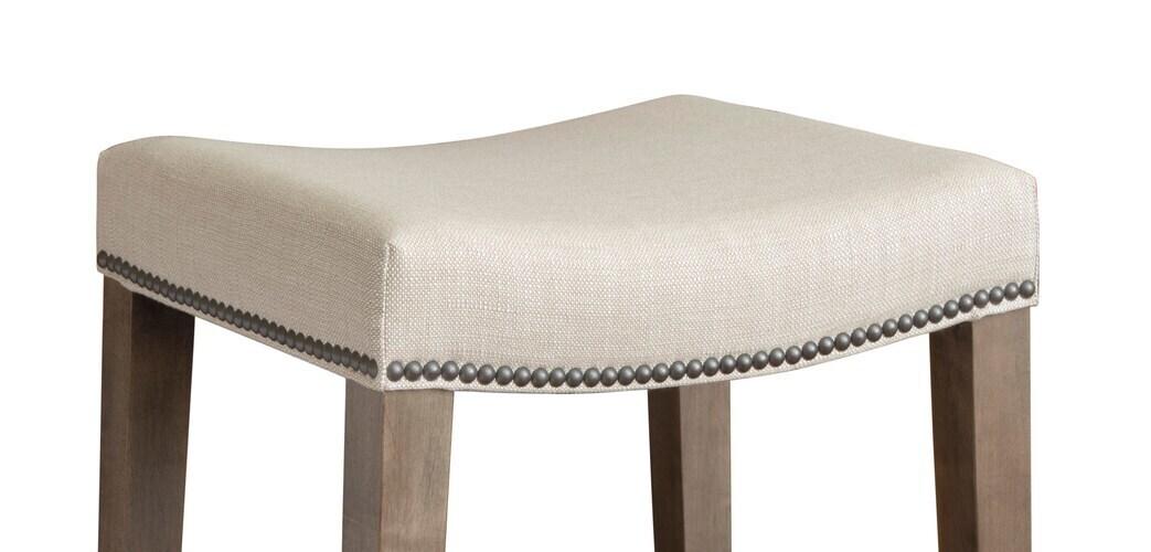 Vail Maple Fabric Bar Saddle Stool