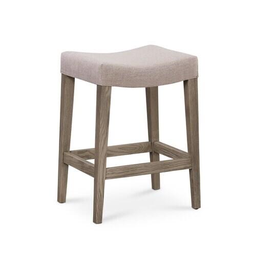 Vail Oak Fabric Saddle Stool