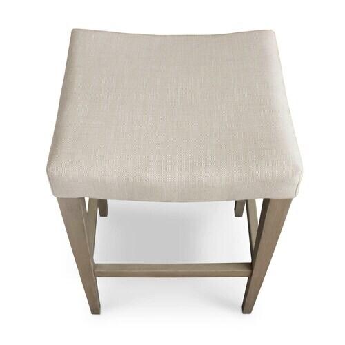 Vail Oak Fabric Bar Saddle Stool