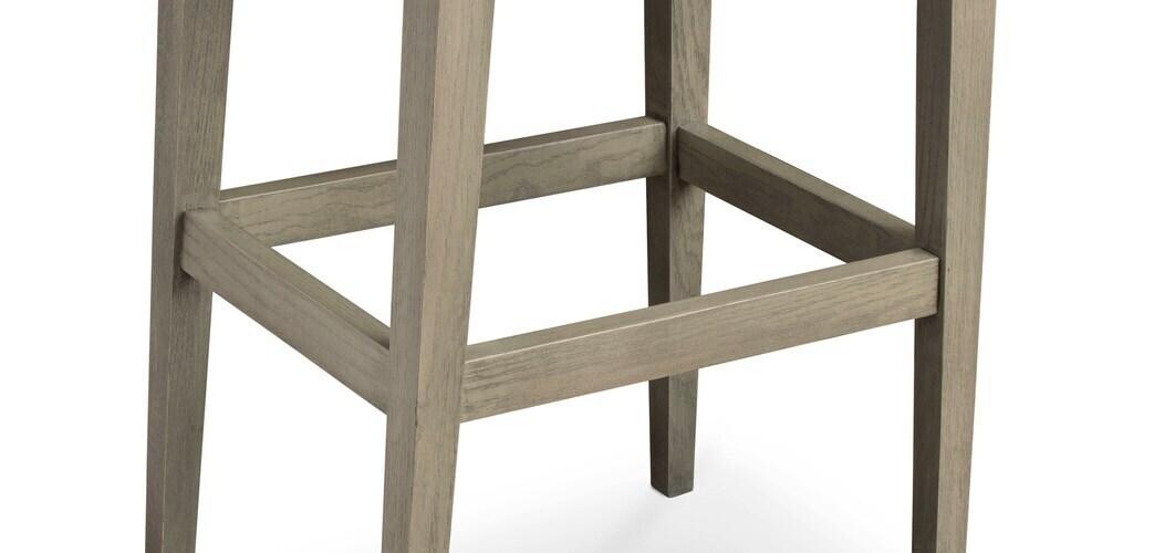 Vail Oak Fabric Bar Saddle Stool