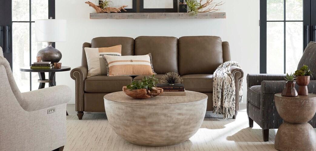 Motion Reclining Leather Sofa
