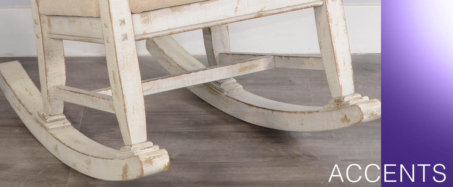 White Sand Rocker, Cushion Seat & Back