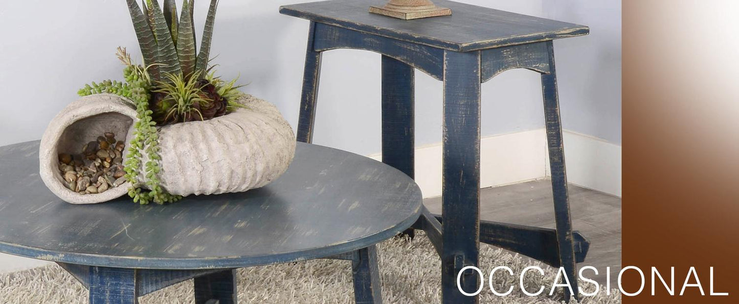 Ocean Blue Chair Side Table