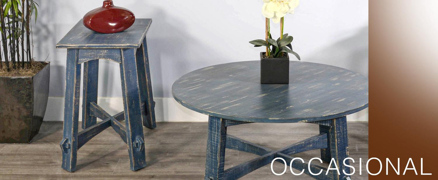 Ocean Blue Chair Side Table