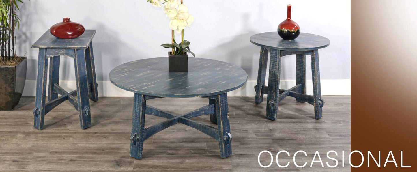 Ocean Blue Chair Side Table