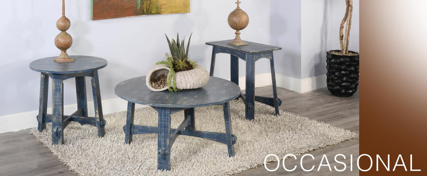 Ocean Blue Chair Side Table
