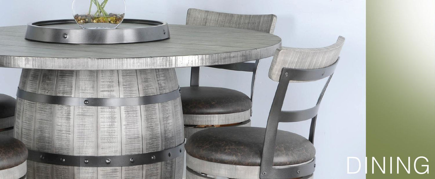 Alpine Round Pub Table w/ Wine Barrel Base