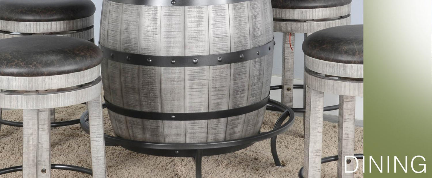Alpine Round Pub Table w/ Wine Barrel Base