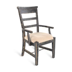 Black Sand Arm Chair, Cushion Seat