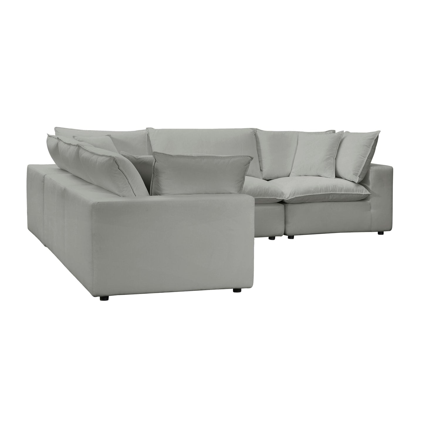Cali Slate Modular 5 Piece L-Sectional