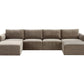 Willow Taupe Modular 6 Piece U Sectional
