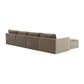 Willow Taupe Modular 6 Piece U Sectional