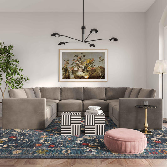 Willow Taupe Modular 8 Piece Large U Sectional